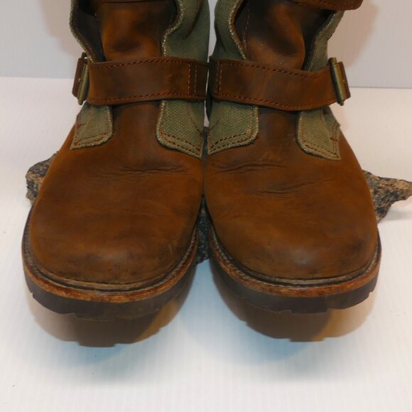 Women's L.L Bean Old Port moto harness biker combat boots sz 8 M - Picture 5 of 11